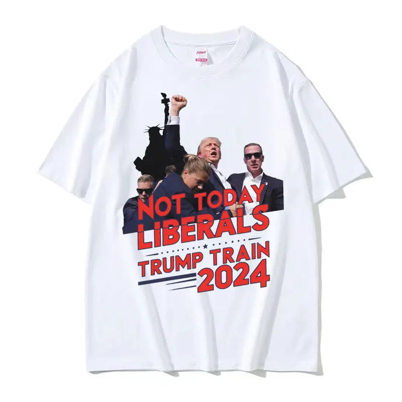 Trump Rally Trump Assassination T Shirt Fashion Gothic Fight Short Sleeve T Shirts Men Women Casual Cotton Oversized Tshirt Tops