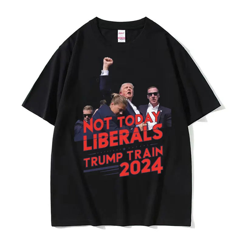 Trump Rally Trump Assassination T Shirt Fashion Gothic Fight Short Sleeve T Shirts Men Women Casual Cotton Oversized Tshirt Tops