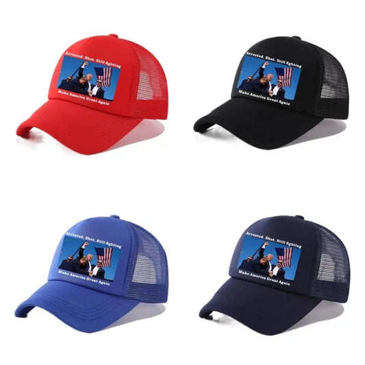 Trendy Make America Great Again Donald Trump Hat Adjustable Fashion Peaked Cap Outdoor Sports Cap for Men and Women