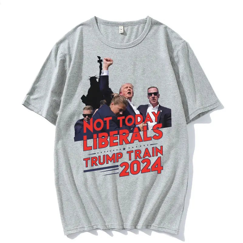 Trump Rally Trump Assassination T Shirt Fashion Gothic Fight Short Sleeve T Shirts Men Women Casual Cotton Oversized Tshirt Tops